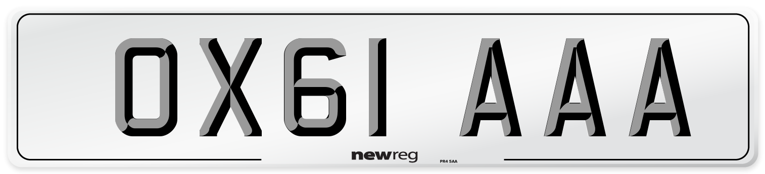OX61 AAA Number Plate from New Reg